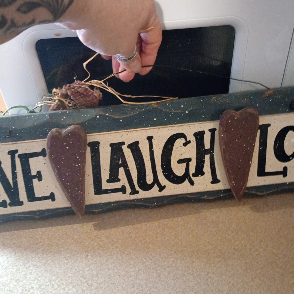 Vintage Handmade Country Live Laugh Love Wall Decor